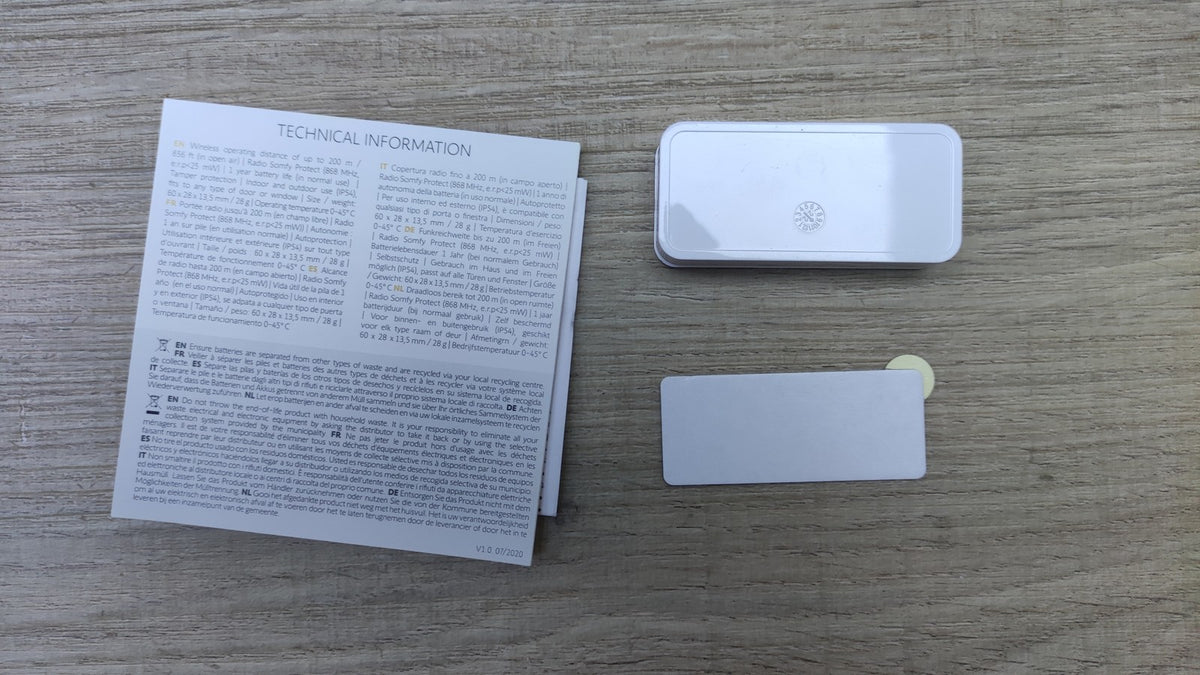 Somfy 2401487 IntelliTAG intelligenter Sensor für Home Alarm, I40849