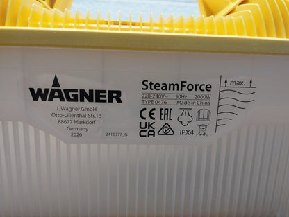 Wagner SteamForce Type 0476 Dampftapetenablöser 2000 W 230 V IPX4 gelb