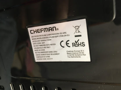 Chefman RJ38-SQPF-3TDB-2W-EU Heißluftfritteuse, 5,6L, 2100W, I39461