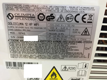 Olimpia Splendid Dolceclima 12 HP WiFi Klimaanlage 02142 I39092