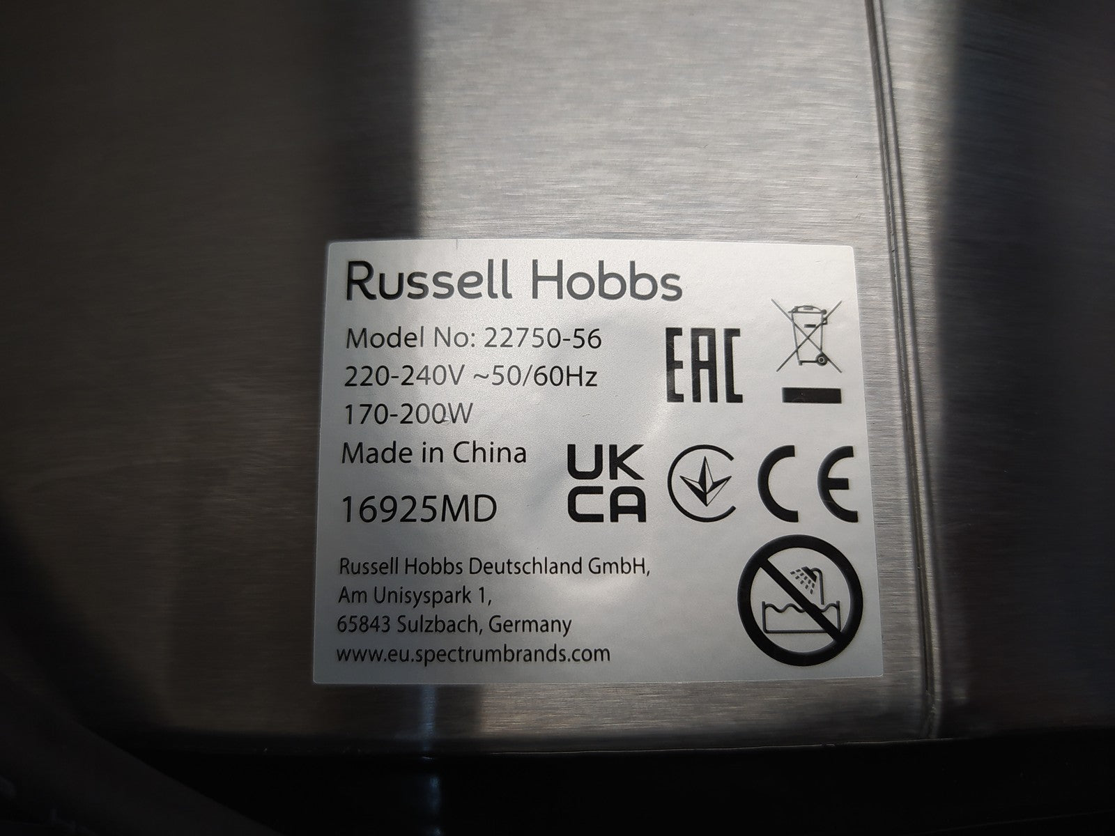 Russell Hobbs 22750-56 Schongarer Maxicook,  6L Gartopf, 200W, I36400