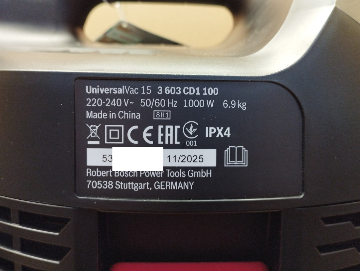 Bosch UniversalVac 15 Nass-/Trockensauger 06033D1100, I40769