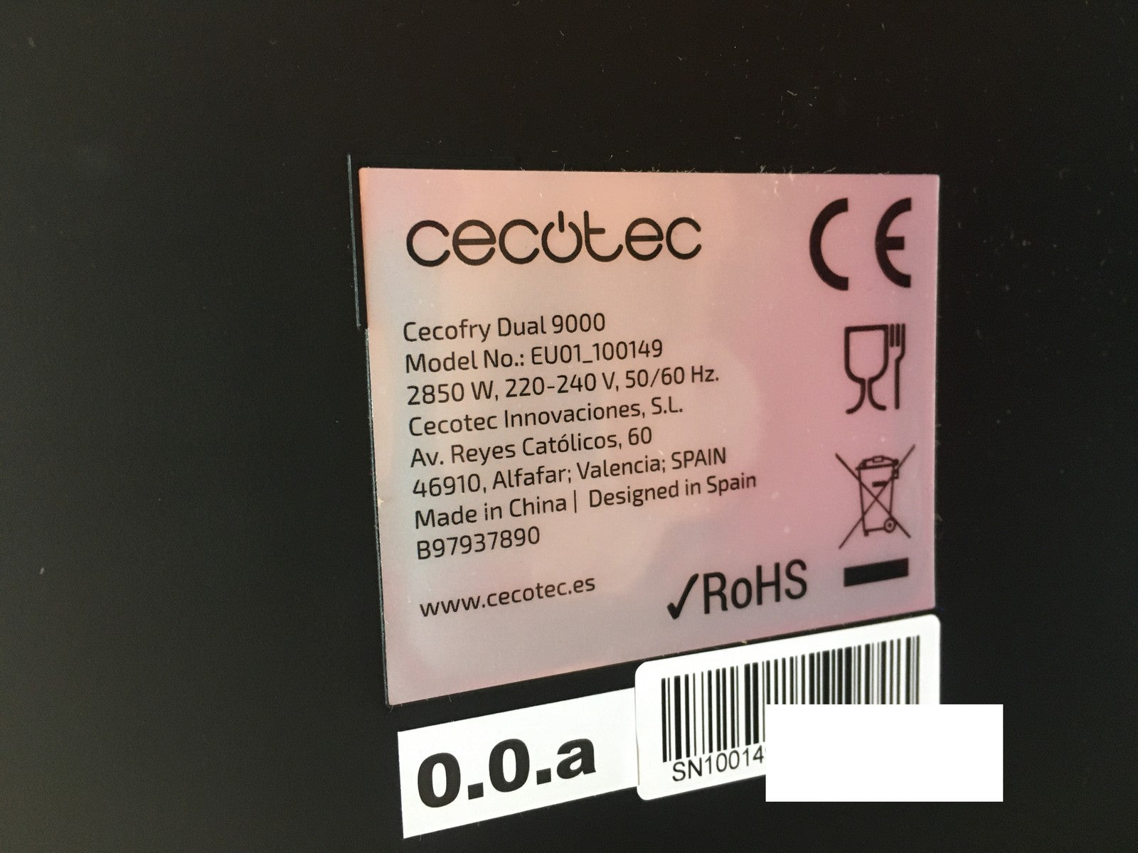 Cecotec Heißluftfritteuse Cecofry Dual 9000 mit 9 L, 2850 W, I39467