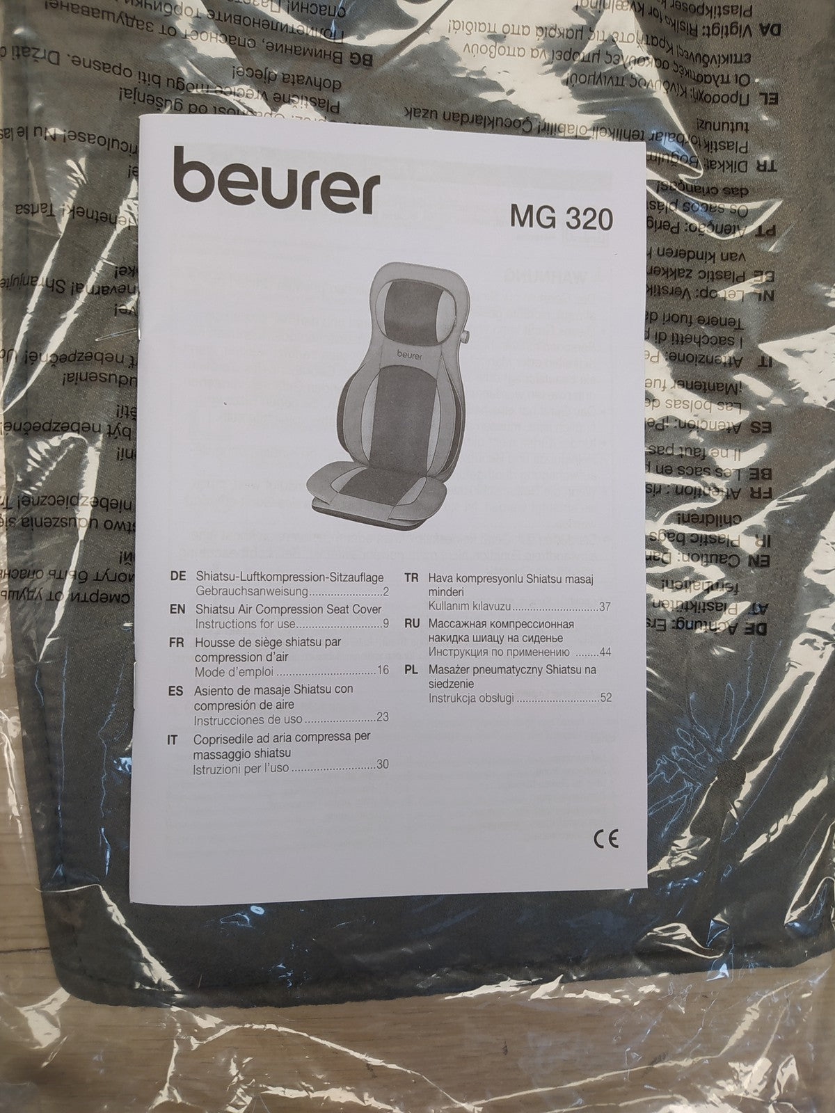 Beurer MG 320 Massagesitzauflage, für Rücken, Nacken, Oberschenkel, I36694