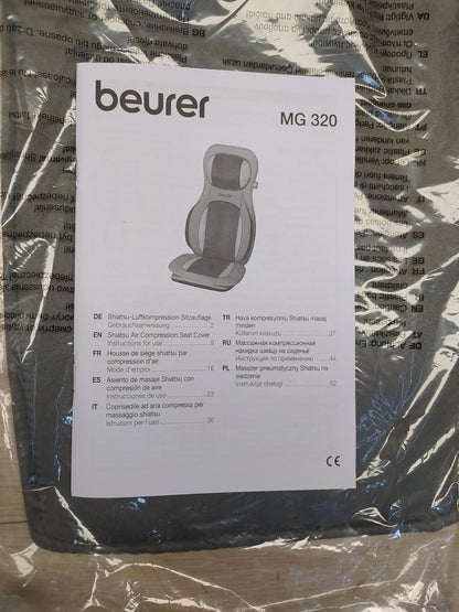Beurer MG 320 Massagesitzauflage, für Rücken, Nacken, Oberschenkel, I36694