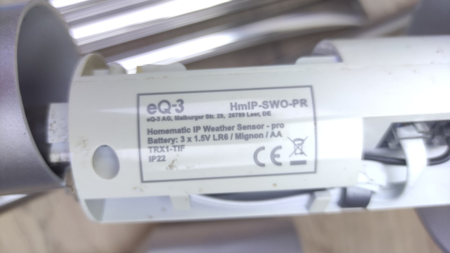Homematic HmIP-SWO-PR Wettersensor 151821A0  intelligente Wetterdaten, I36954