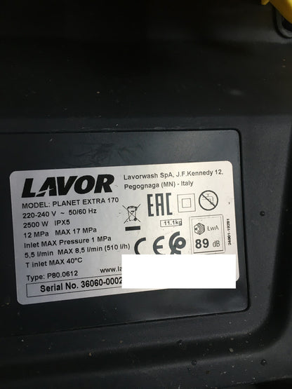 LAVOR Hochdruckreiniger Planet 170 EXTRA 8.110.0026C, 2500 W, 230V, I35524