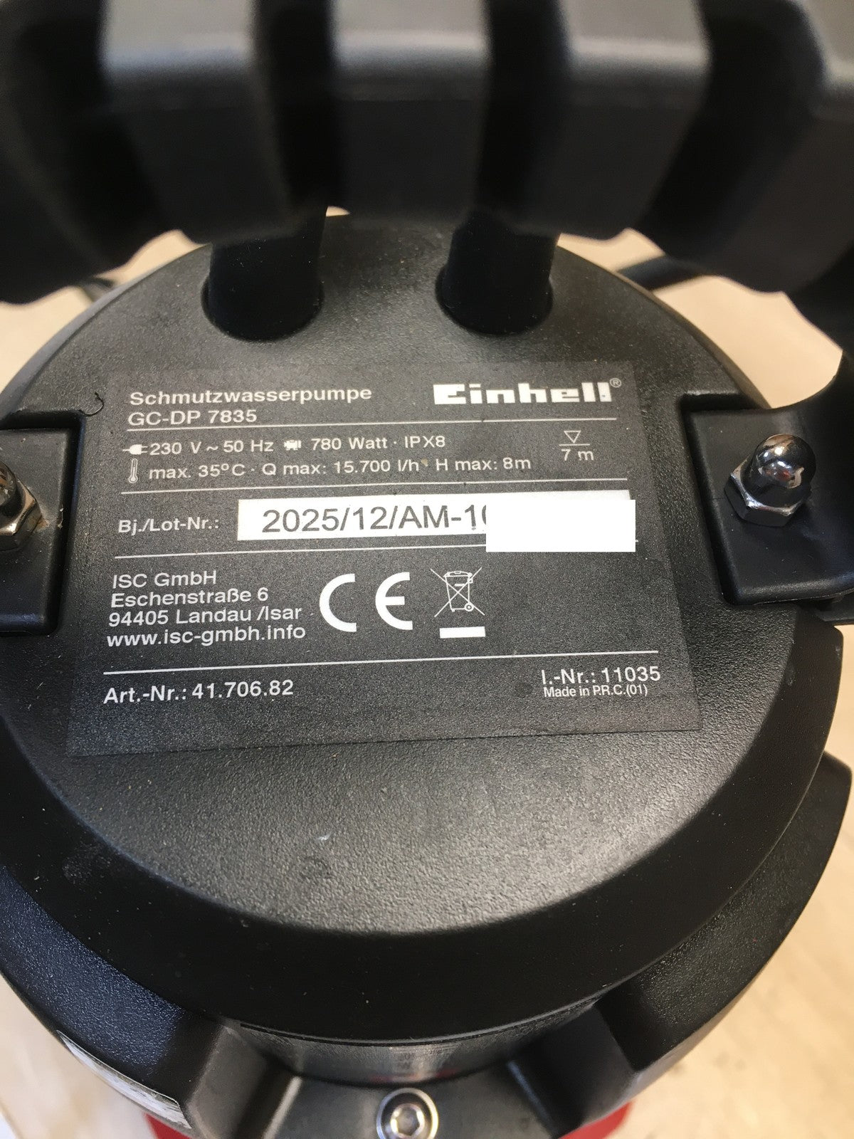 Einhell GC-DP 7835 Elektro-Schmutzwassertauchpumpe (4170682), I39867