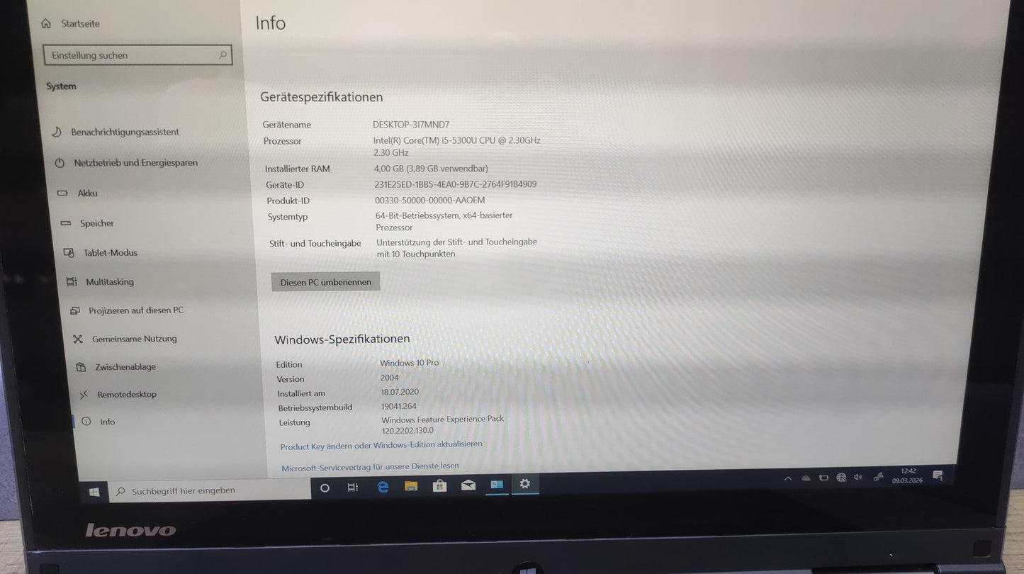 Lenovo ThinkPad Yoga 12 NoteBook 12.5" FHD Touch Core i5-5300U 4GB 256GB SSD
