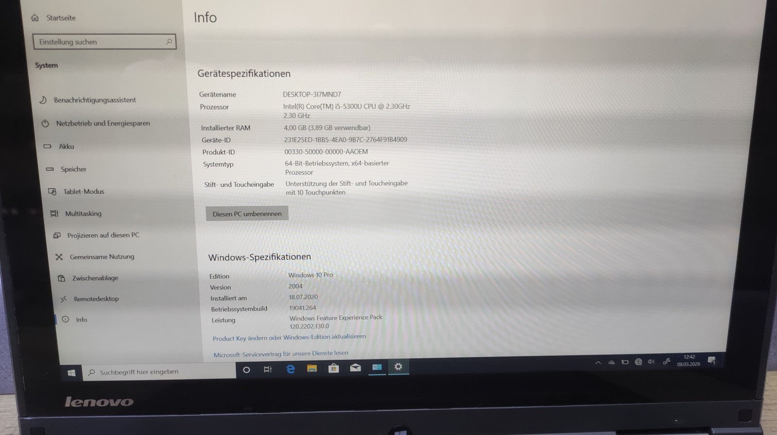 Lenovo ThinkPad Yoga 12 NoteBook 12.5" FHD Touch Core i5-5300U 4GB 256GB SSD