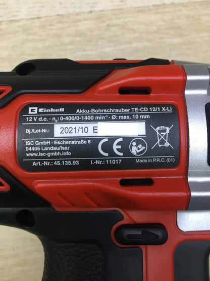 Einhell Akku-Bohrschrauber TE-CD 12/1 X-Li  SOLO, I34486