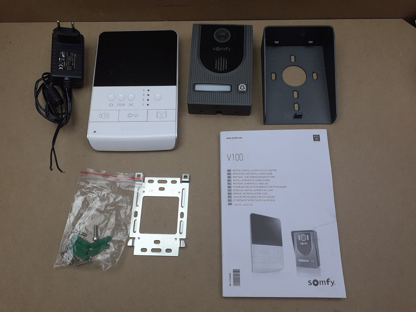 Somfy 2401330 Farb-Videotürsprechanlage V100 inkl. Gegensprechanlage, I07293