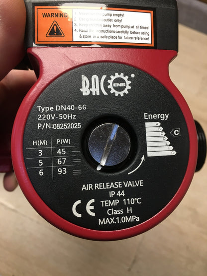 BACOENG DN40-6G Umwälzpumpe Heizung Heizungspumpe, I38011