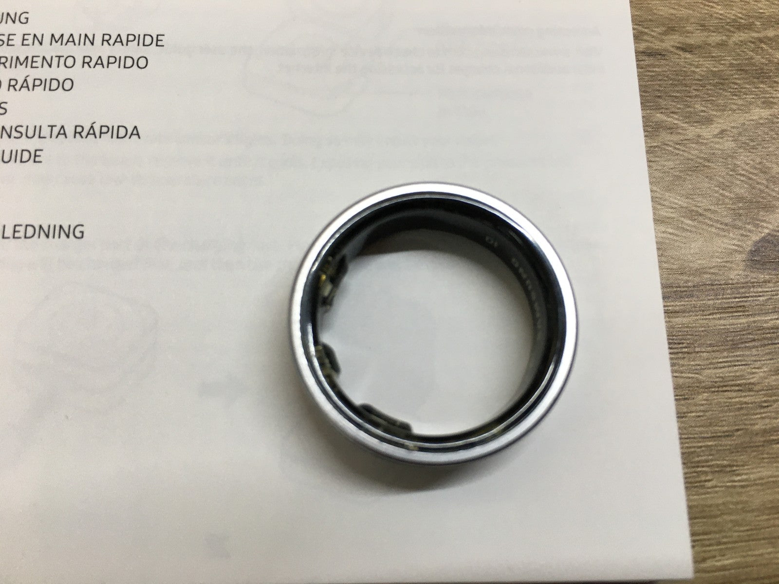 Samsung Galaxy Smart Ring Titanium Silver SM-Q500, Größe 10 (US), I39759