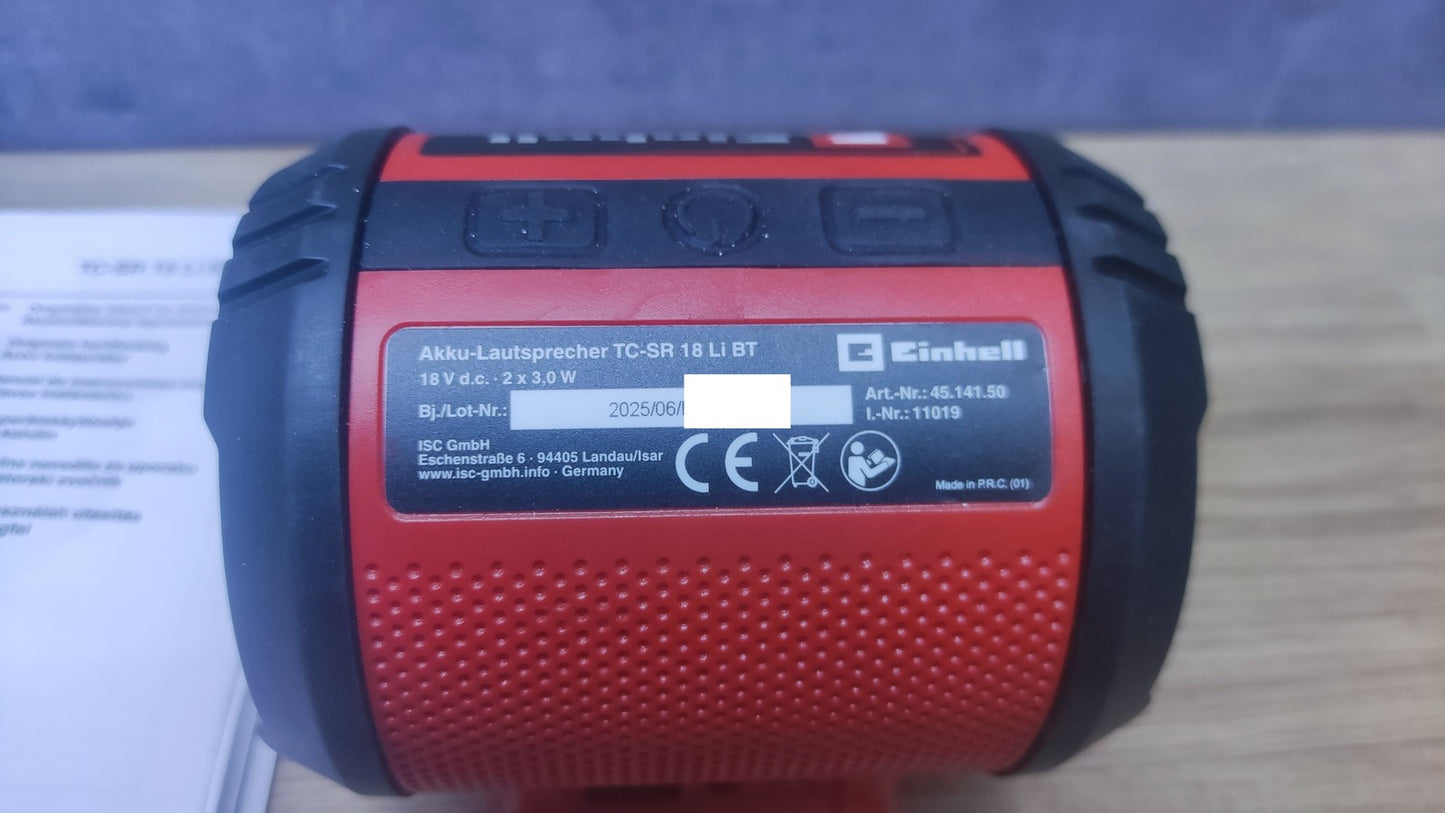 Einhell Akku-Lautsprecher TC-SR 18 Li BT Solo (4514150), I38194