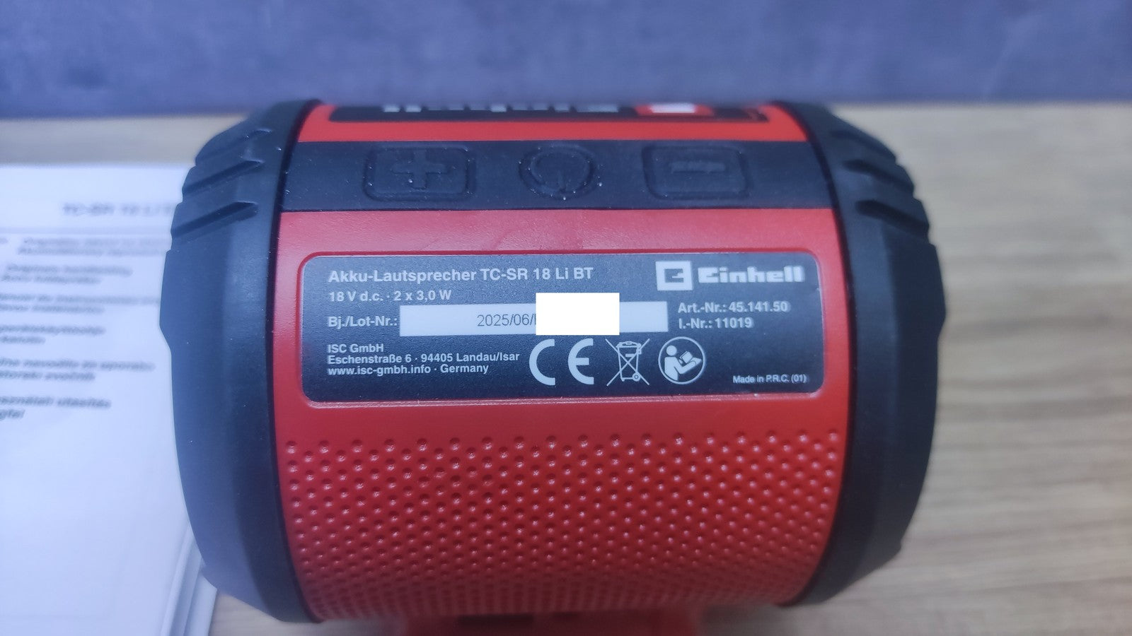 Einhell Akku-Lautsprecher TC-SR 18 Li BT Solo (4514150), I38194