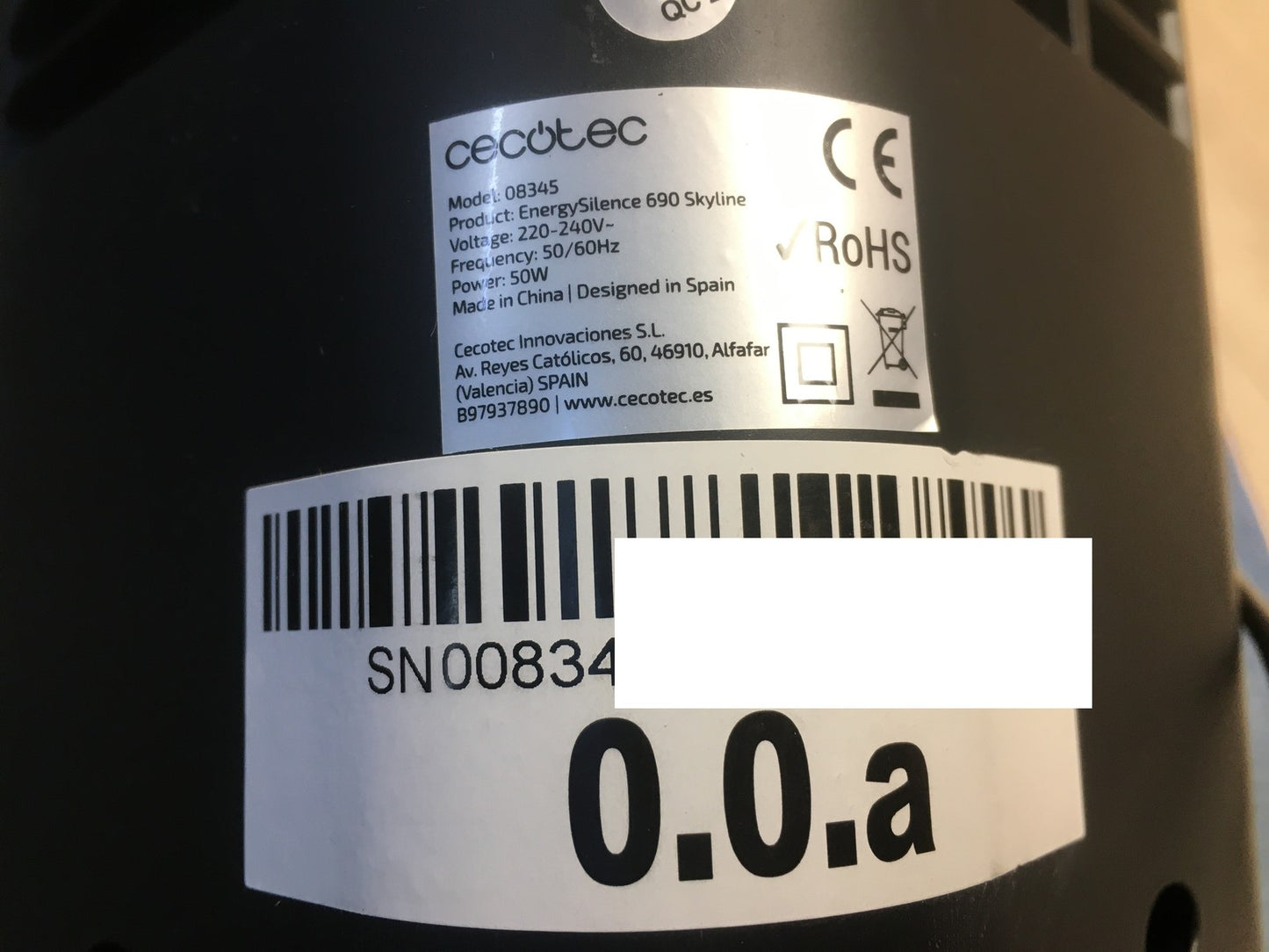 Cecotec 08345 Turmventilator EnergySilence 690 Skyline, 50W, I35783