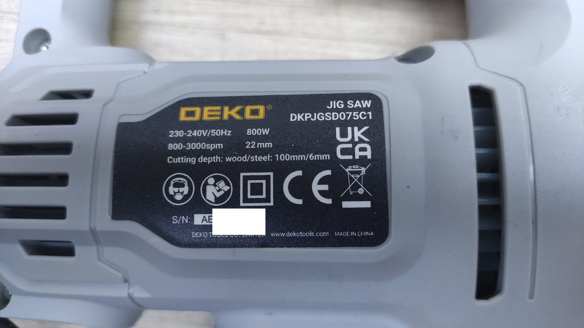 DEKO DKPJGSD075C1 Elektro-Stichsäge 800W, I40926