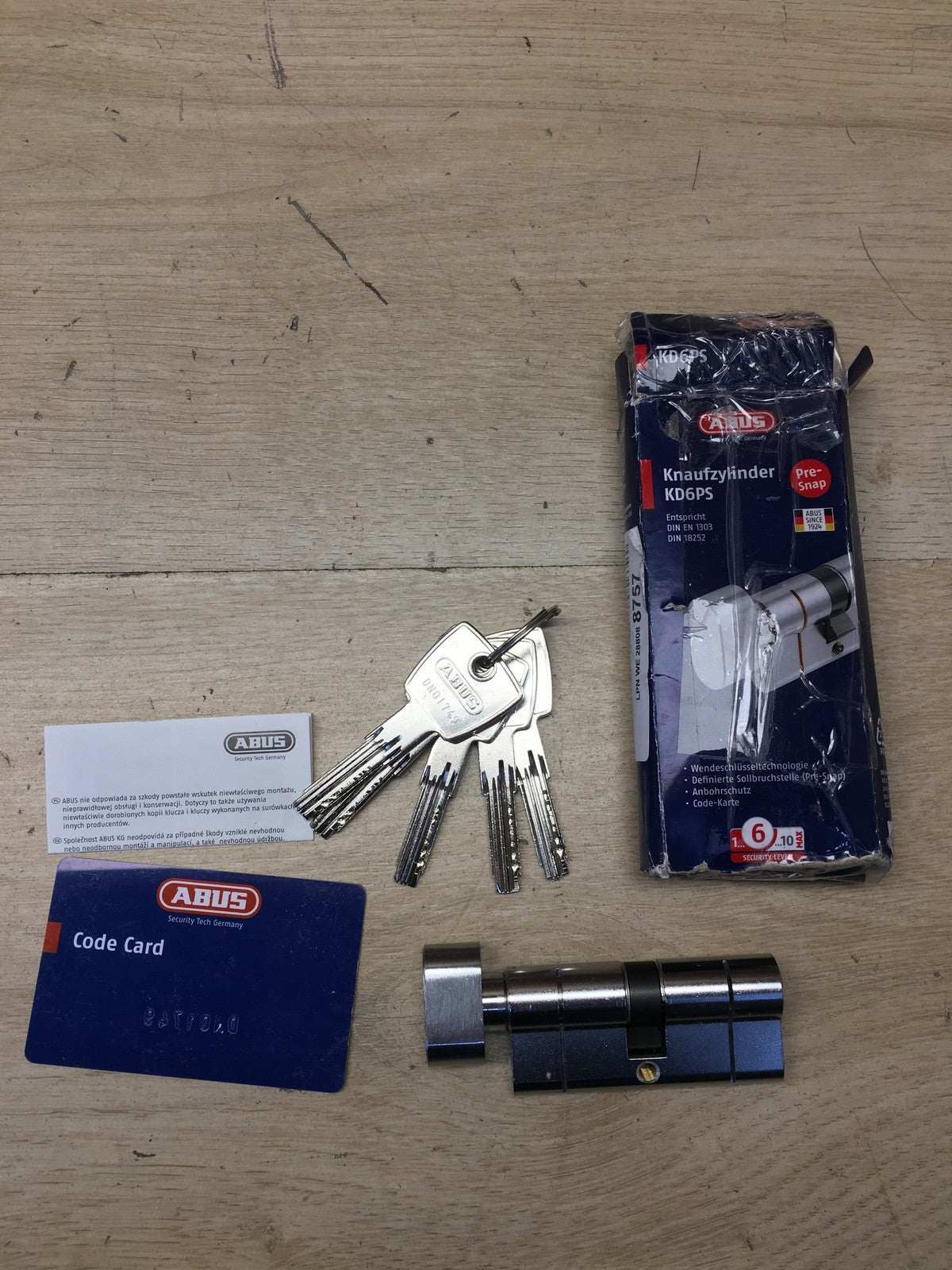ABUS Knaufzylinder KD6PSN Z35/K35mm Bkn, vernickelt, Silber, I37032