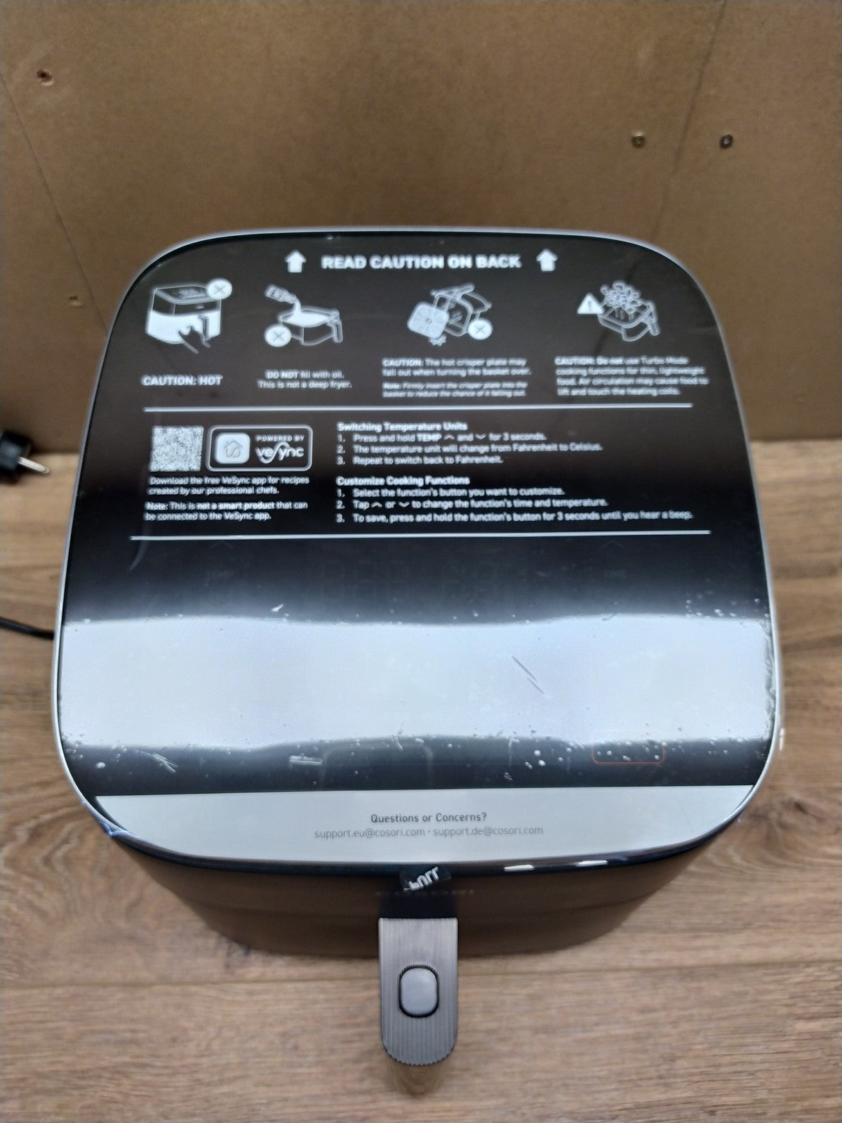 Cosori CAF-DC601-KEU Air Fryer XXL Heißluftfritteuse, 6L, I39303