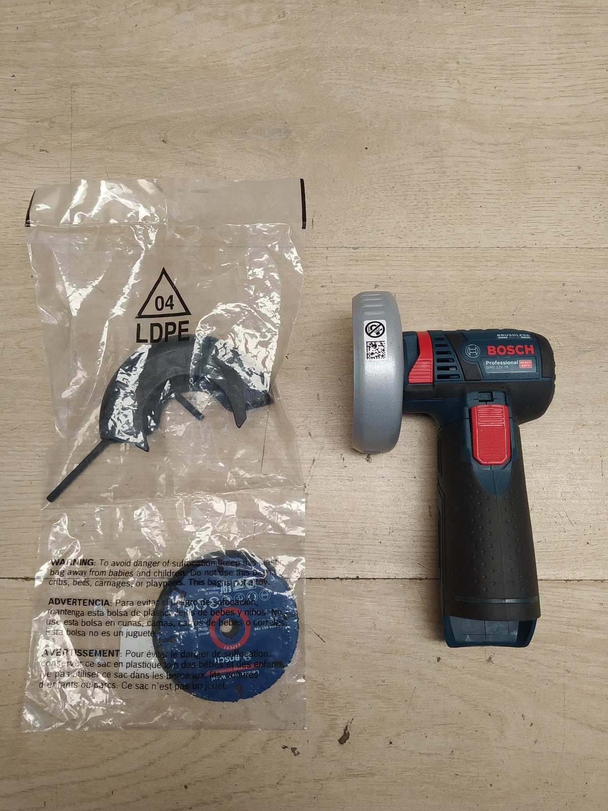 Bosch Professional GWS 12V-76 Akku-Winkelschleifer solo, I38497