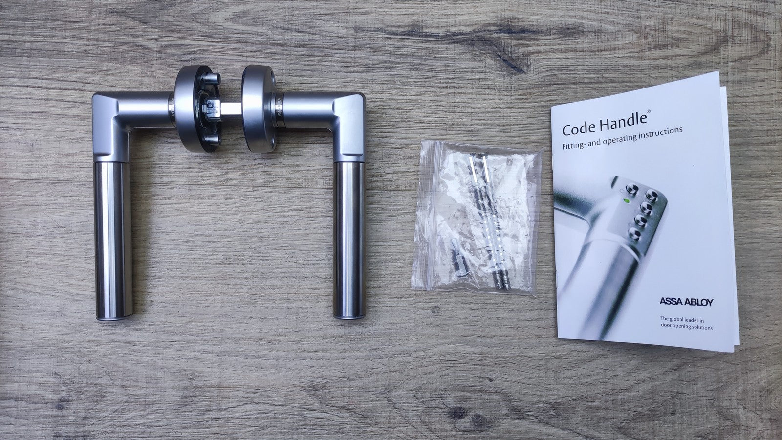 ASSA ABLOY Türbeschlag Code Handle DIN Links, silber, I35791