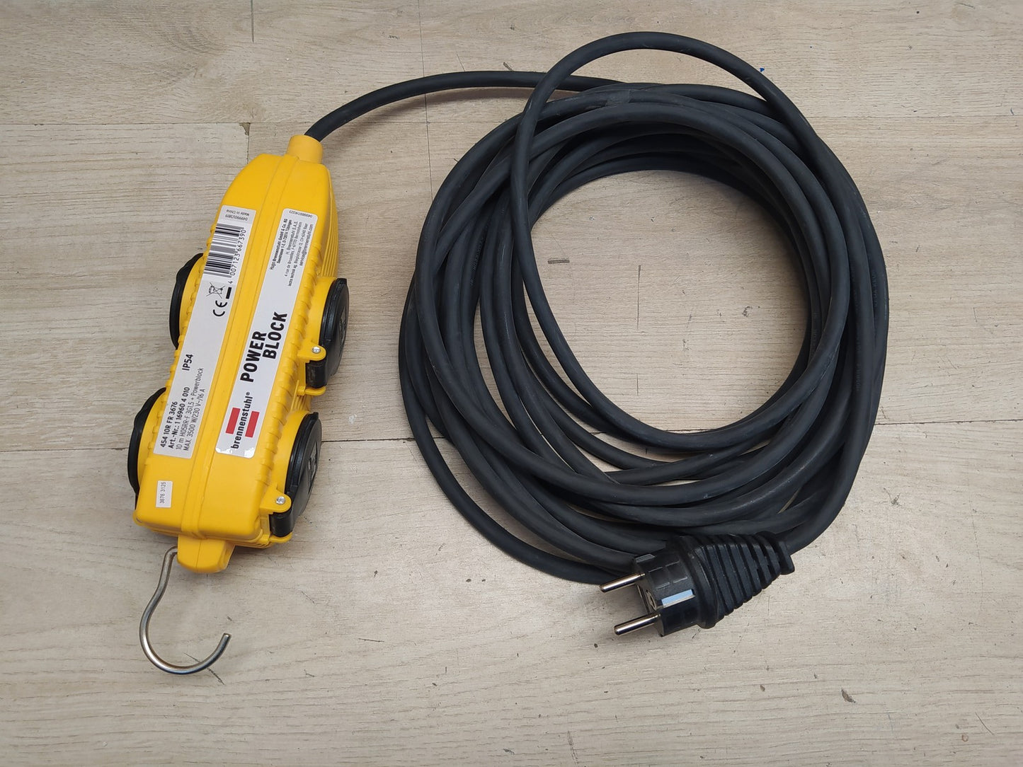 Brennenstuhl Verlängerungskabel mit Powerblock, 4-Fach, 10 m, 1169604010, I38666
