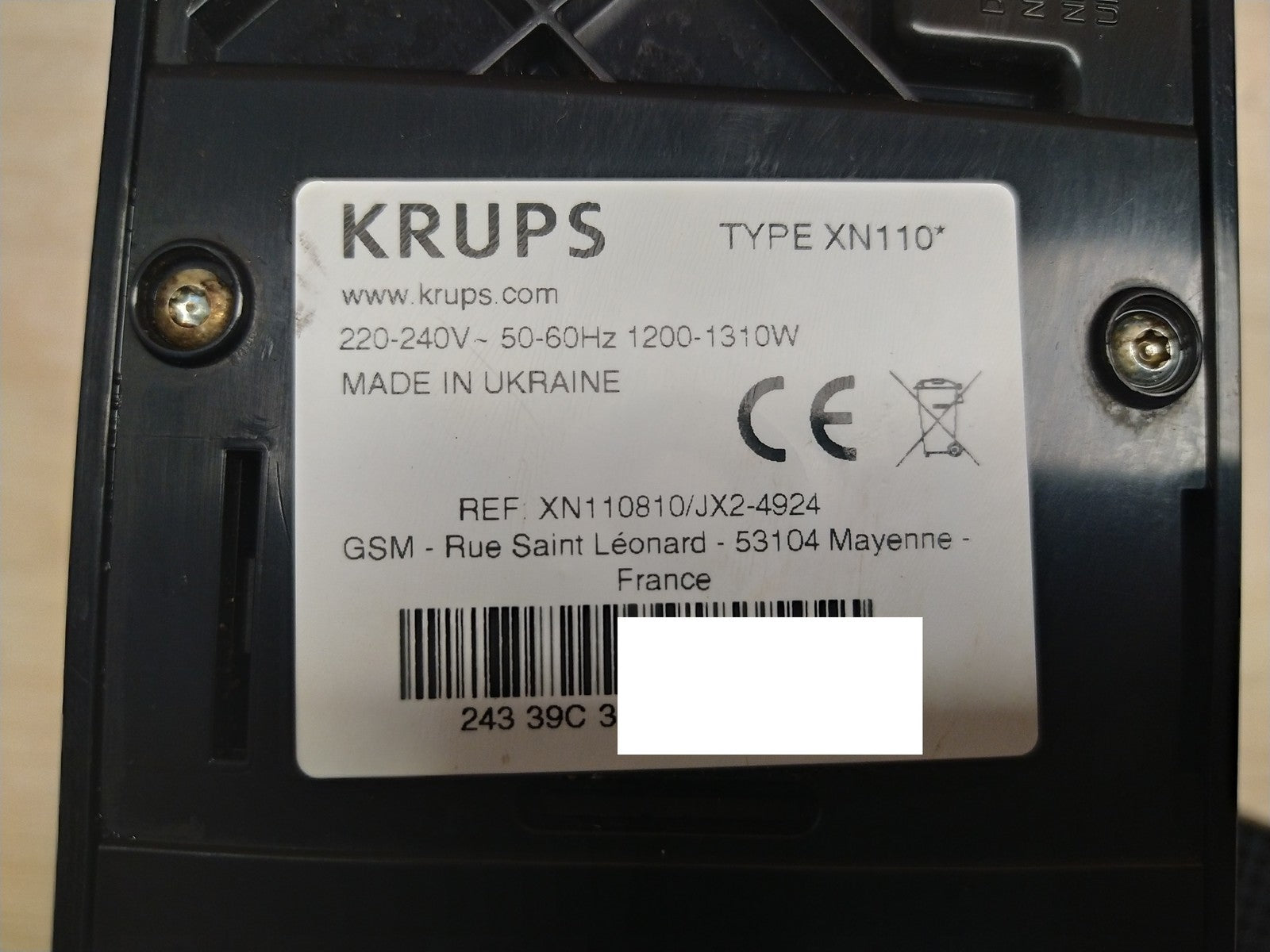 Krups XN110 Kapselmaschine Essenza Mini schwarz, I36110