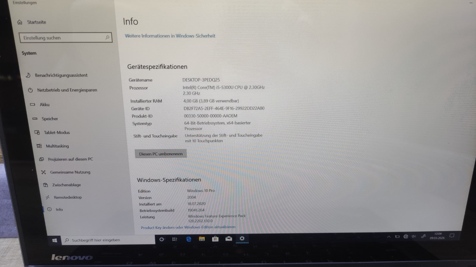 Lenovo ThinkPad Yoga 12 NoteBook 12.5" FHD Touch Core i5-5300U 4GB 256GB SSD