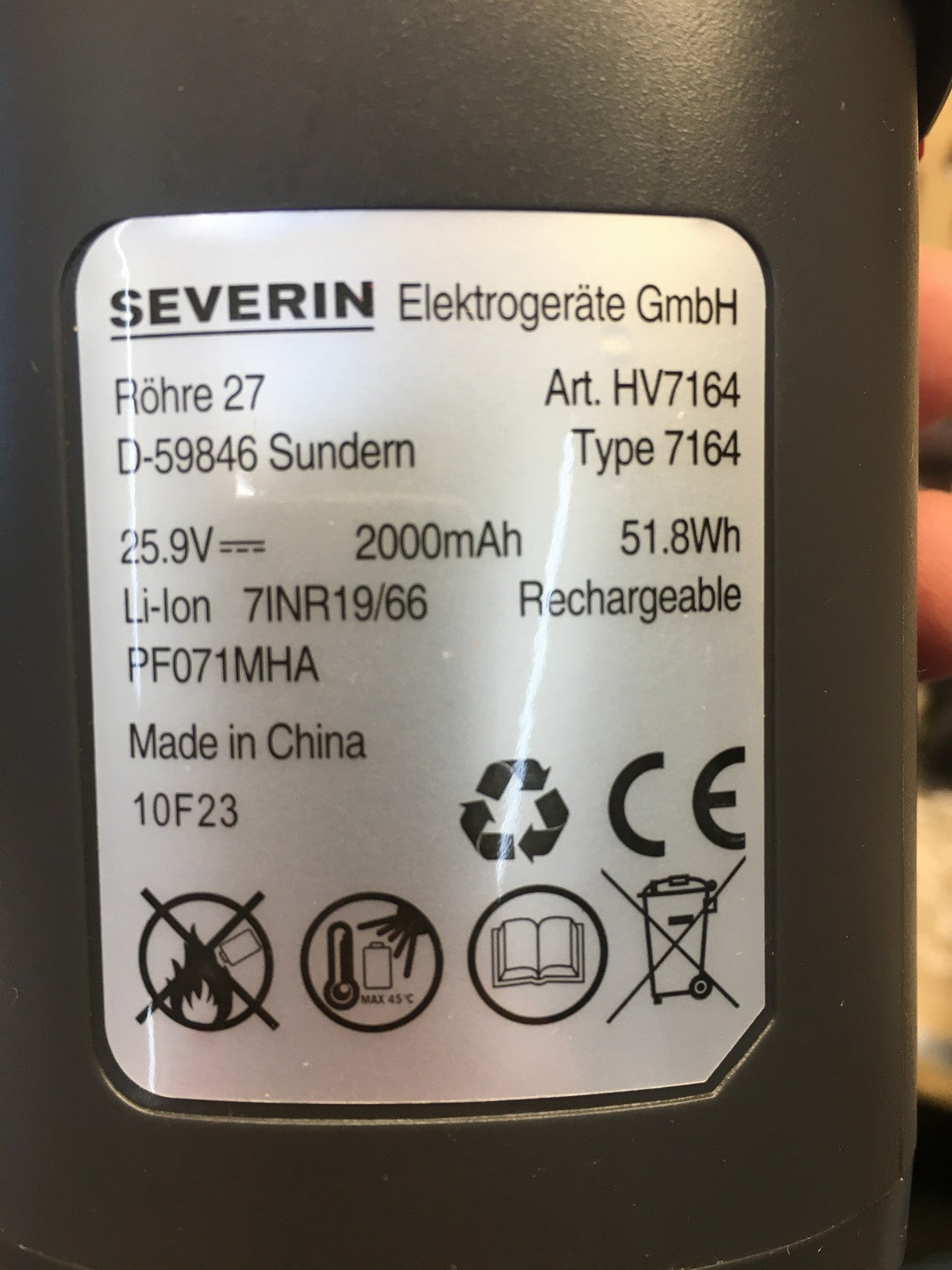 SEVERIN HV 7164 Stiel- und Handstaubsauger, leistungsstark, I39038