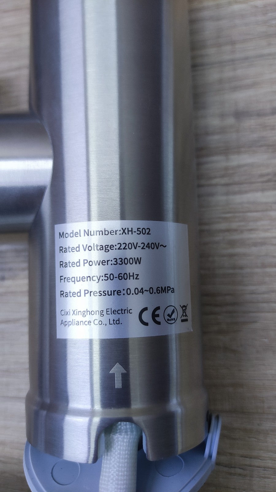Fudeer XH-502 Elektrischer Wasserhahn Edelstahl, 220V, I38248