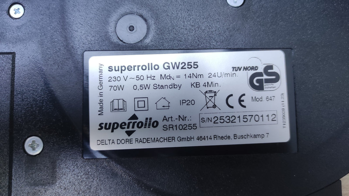 SuperRollo GW255 elektrischer Gurtwickler, Rollladen bis 60 kg, I40923