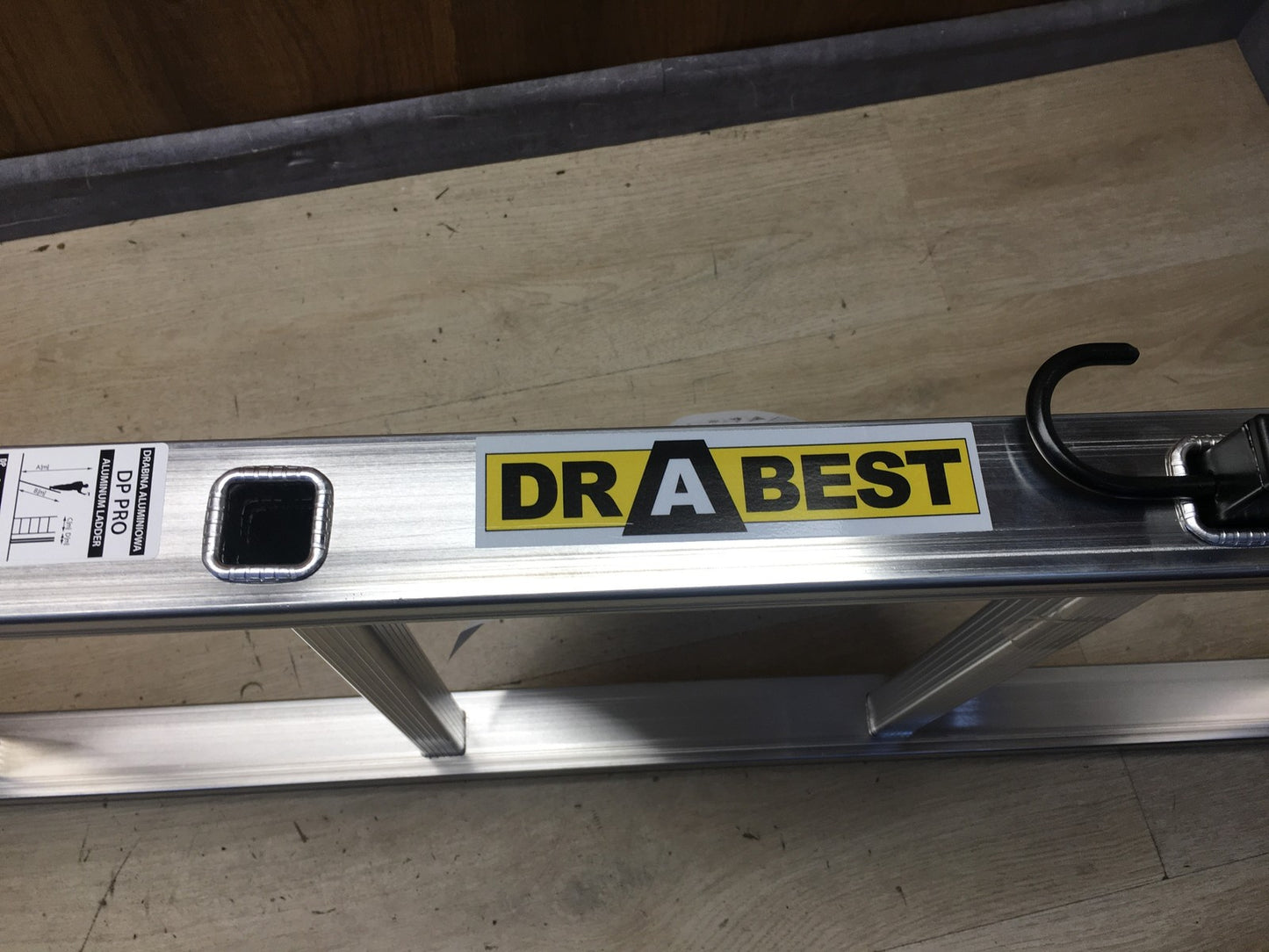 DRABEST PRO Serie Anlegeleiter Aluminium-Stufenleiter 6 Stufen, I38562