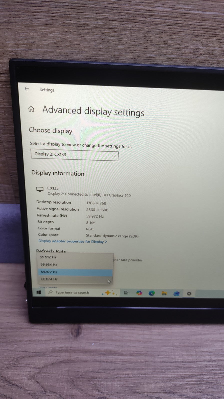 COOLHOOD Tragbarer 2K Monitor 13.3" 2560x1600 HDMI USB-C IPS 16:10 schwarz