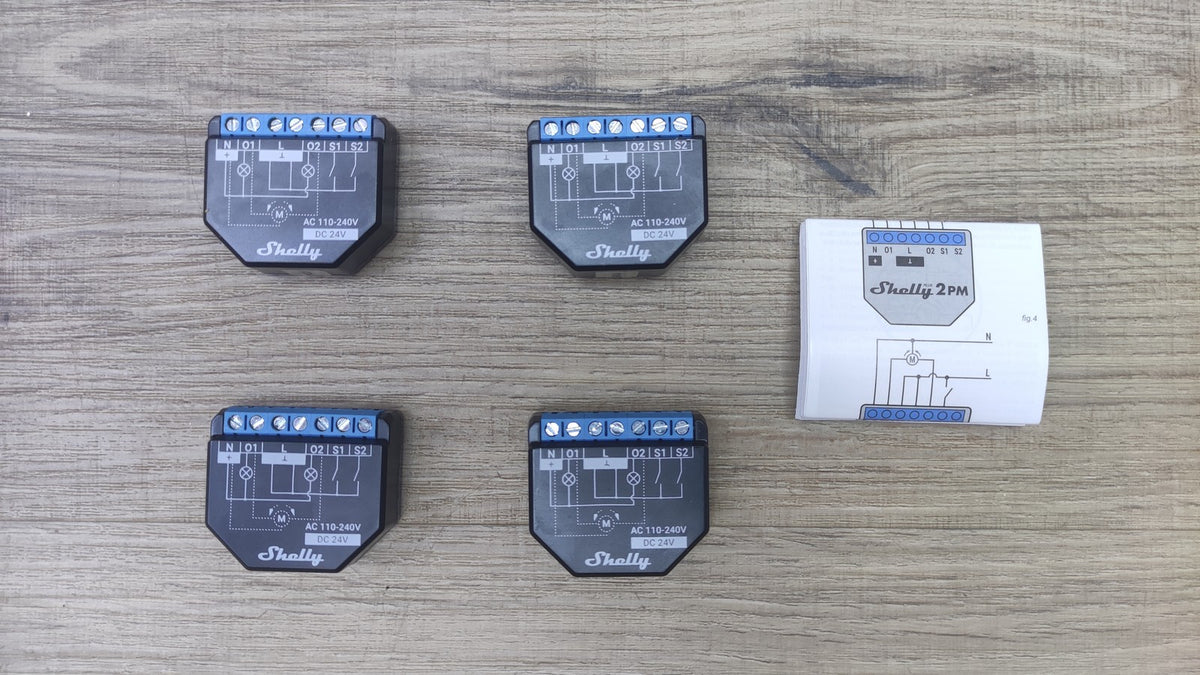 Shelly Plus 2PM Wlan & Bluetooth 2 Kanäle Smart Relais Schalter, 4 Stück, I40852