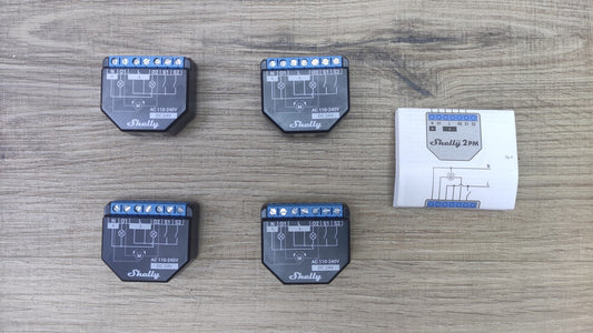 Shelly Plus 2PM Wlan & Bluetooth 2 Kanäle Smart Relais Schalter, 4 Stück, I40852