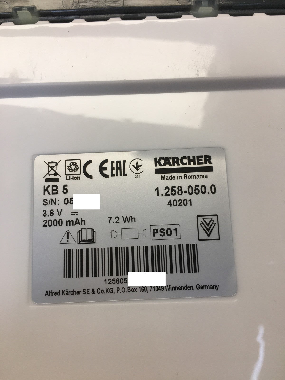 Kärcher 1.258-050.0 Akku-Besen KB 5, elektrischer Besen, I37251