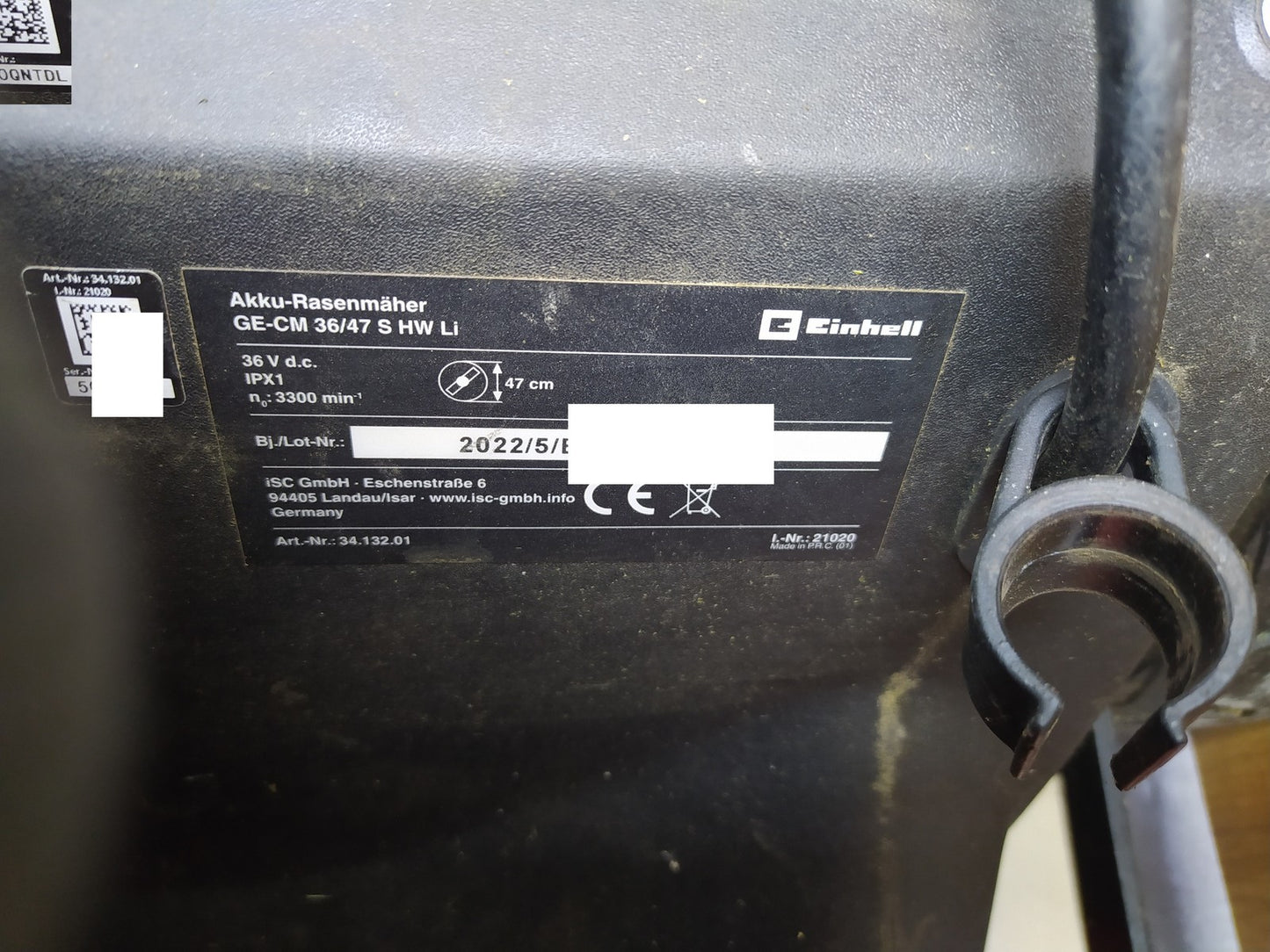 Einhell GE-CM 36/47 S HW Li Akku-Rasenmäher 3413201 mit 2 Akkus, I35736