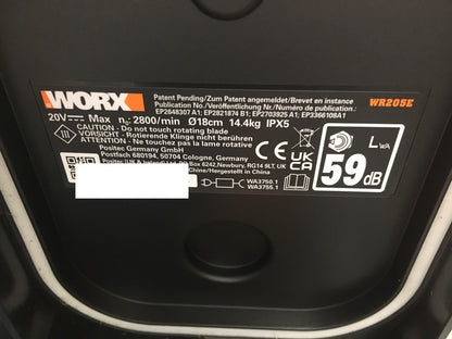 WORX Landroid Vision M550 Mähroboter ohne Begrenzungskabel WR205E, I38362