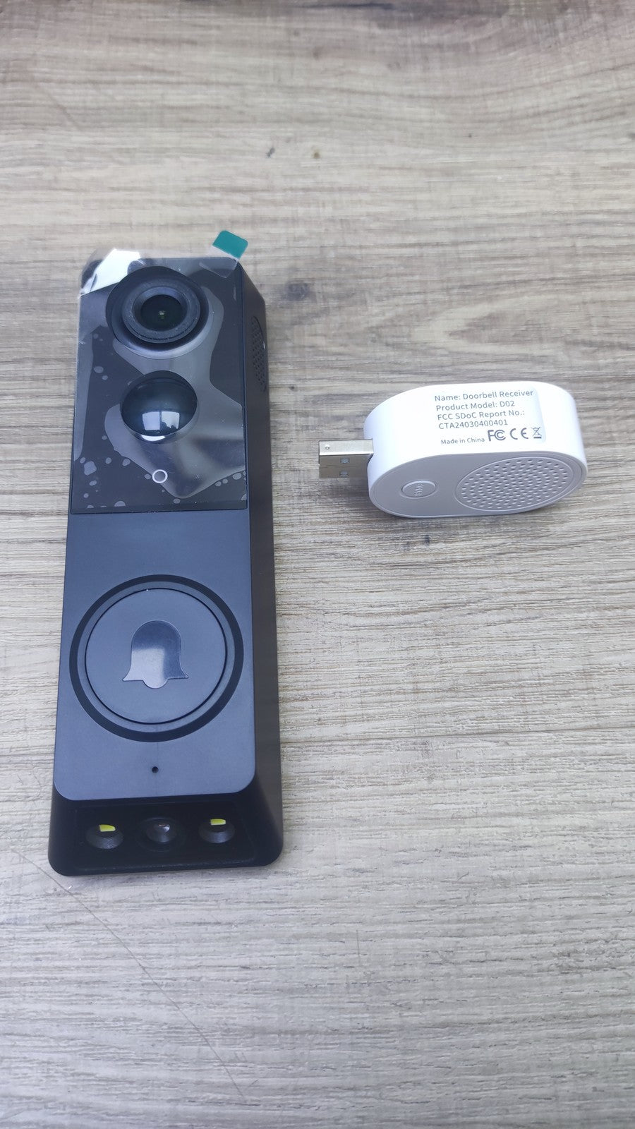Carehabi Video-Türklingel mit Chime, 2.4GHz WLAN, 1080P HD, I37522