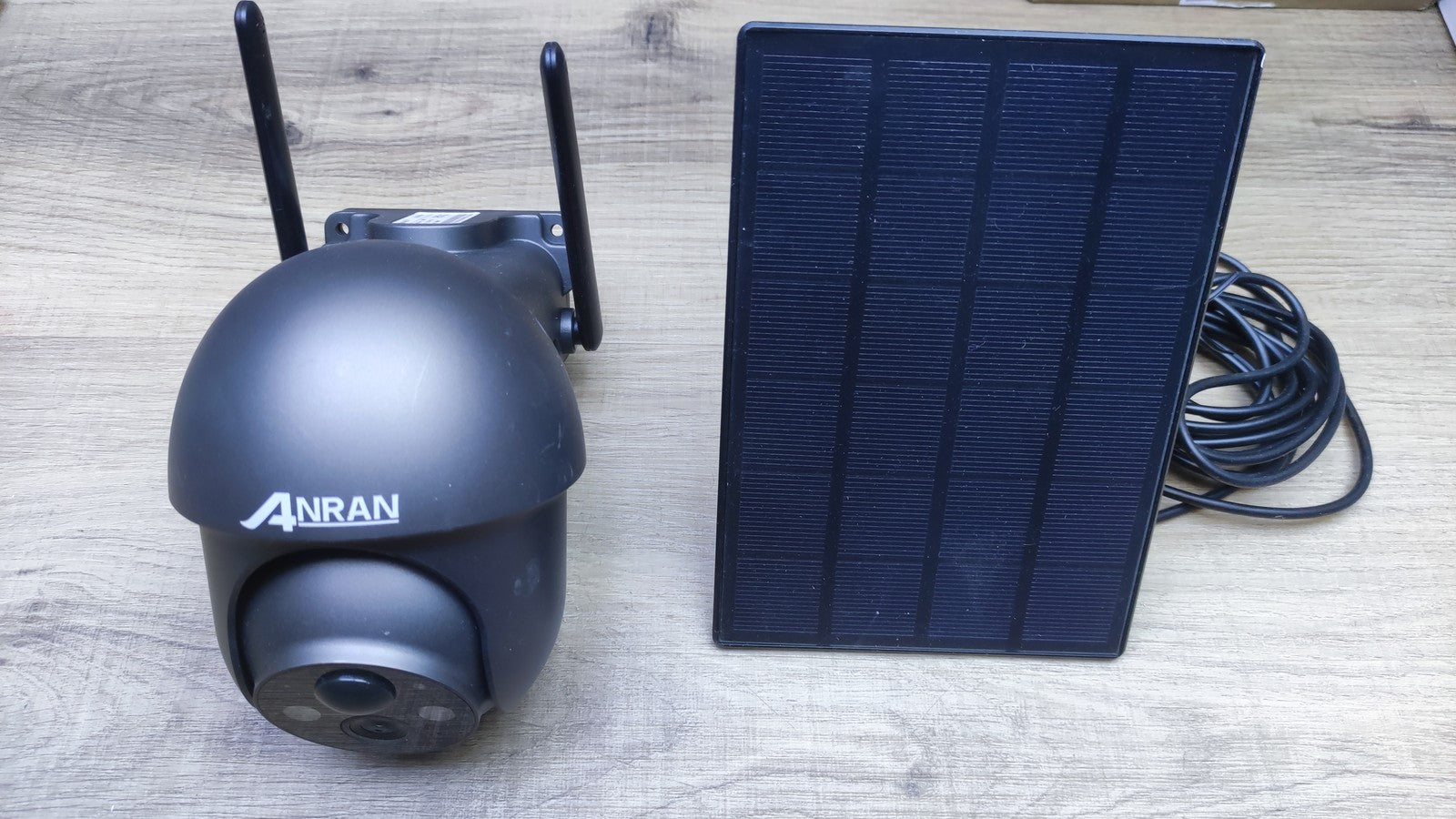 ANRAN 5MP Kabellose Überwachungskamera mit Solarpanel, schwarz, I36489