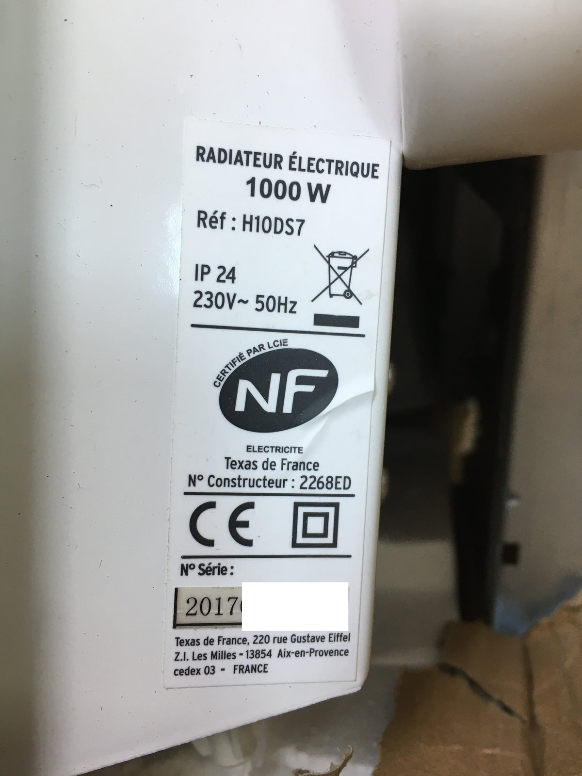 Carrera Handtuchheizkörper Heizgerät Glas LCD 1000 W weiß, I31488