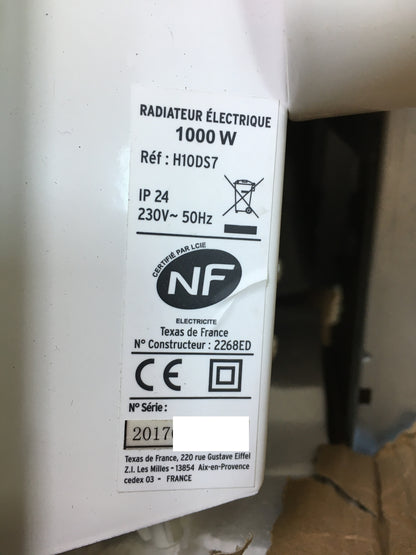 Carrera Handtuchheizkörper Heizgerät Glas LCD 1000 W weiß, I31488