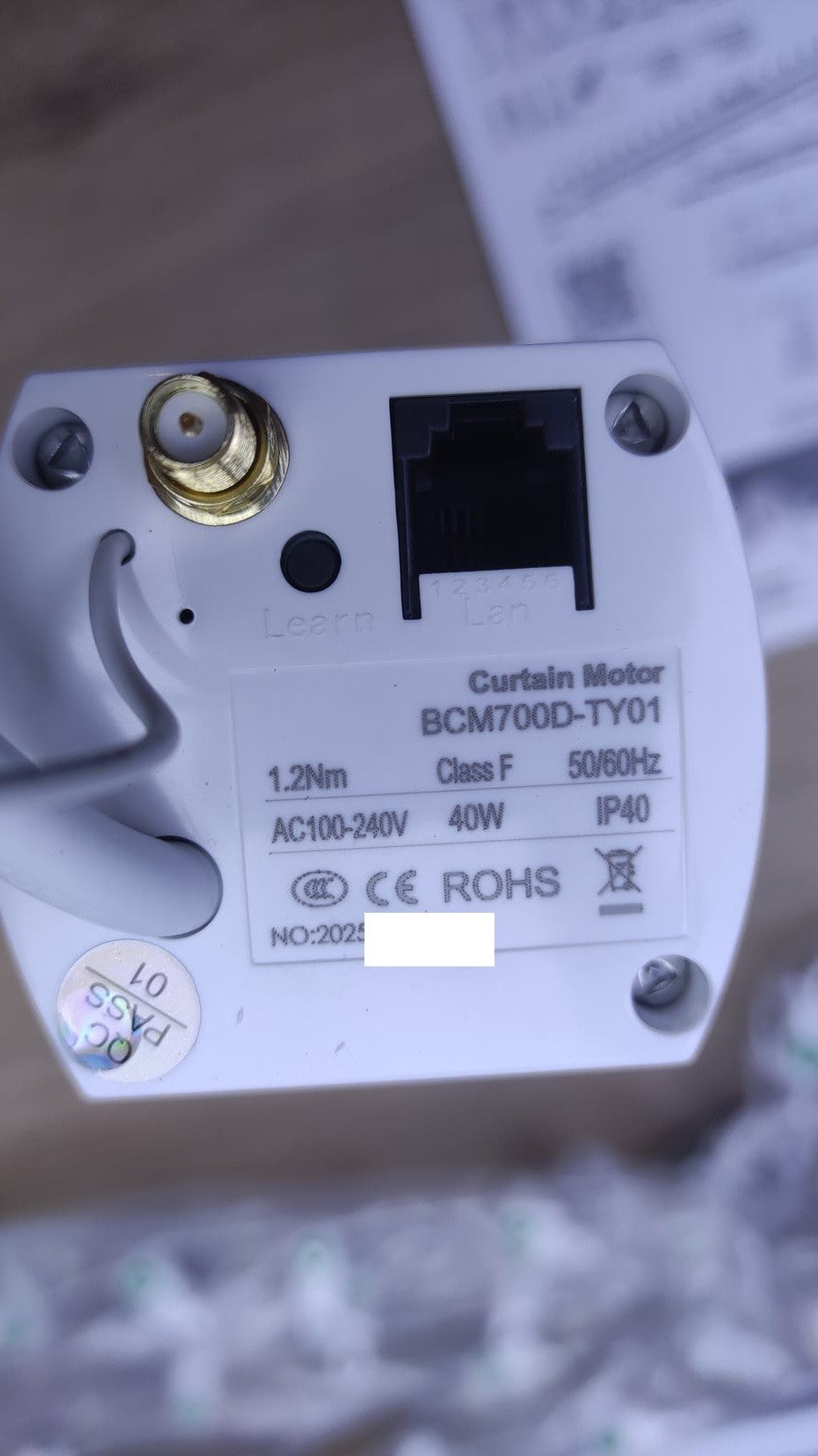 ABALON S-Wave BCM700D-TY01 Elektrische Gardinenschiene, WLAN-Motor, 2 Meter
