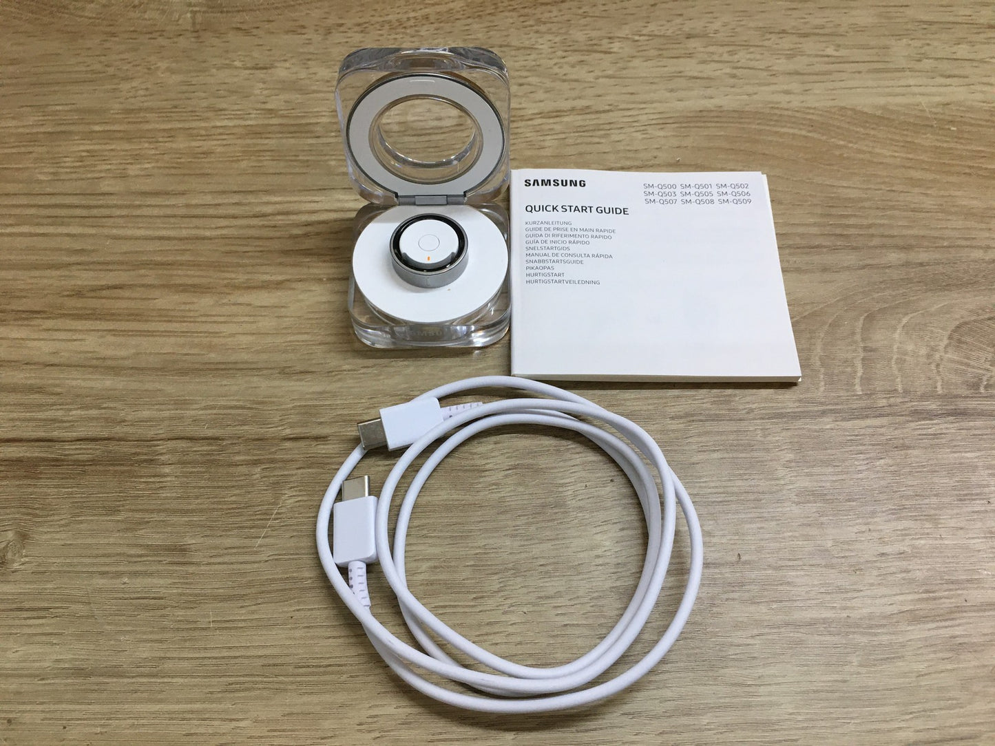 Samsung Galaxy Smart Ring Titanium Silver SM-Q508, Größe 8 (US), I39755