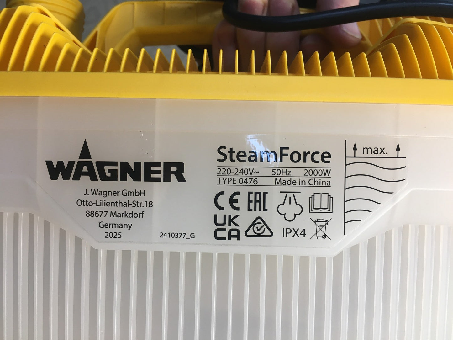 WAGNER 2410385 SteamForce Dampftapetenablöser, 2000 W, I38222