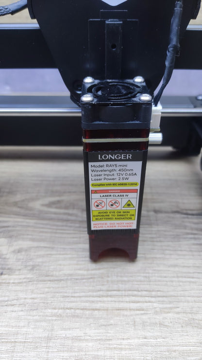 LONGER Ray5 mini Lasergraviermaschine, 2,5 W Laserleistung, I37201