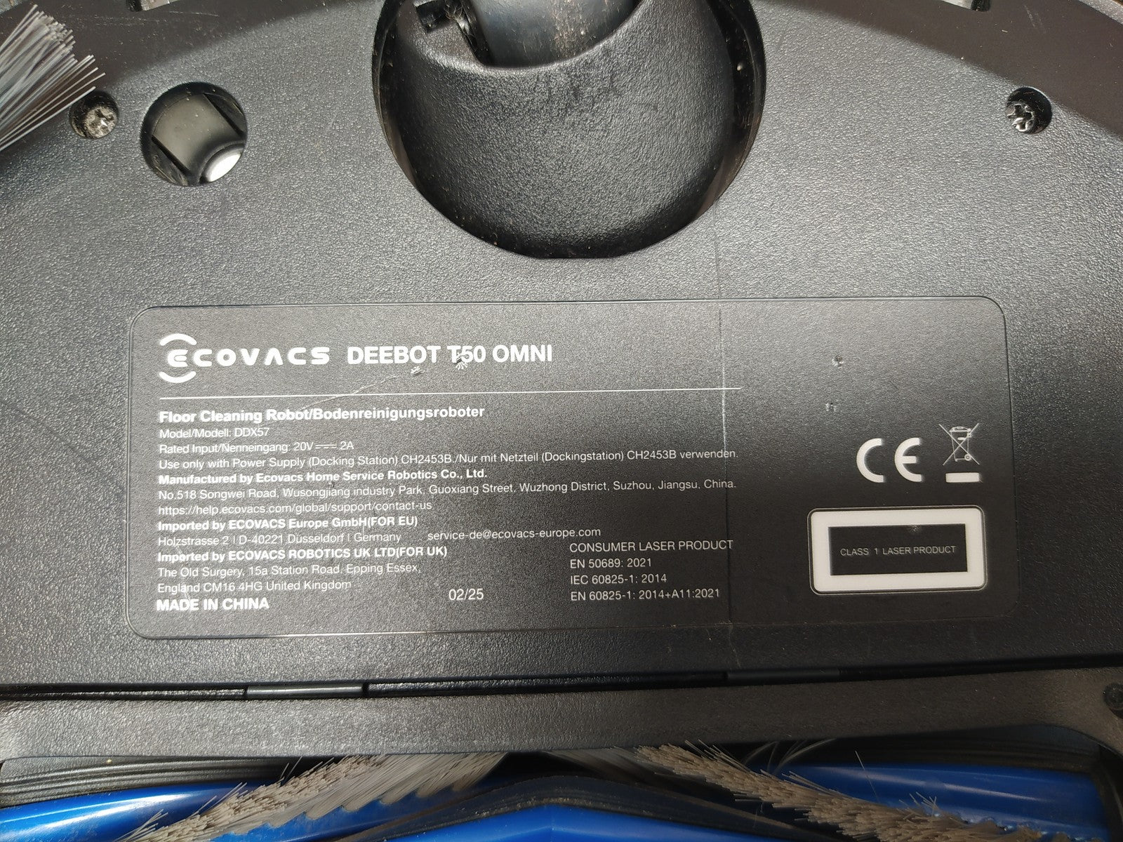 ECOVACS DEEBOT T50 Omni Saugroboter mit Wischfunktion DDX57, 15.000 Pa, I36215