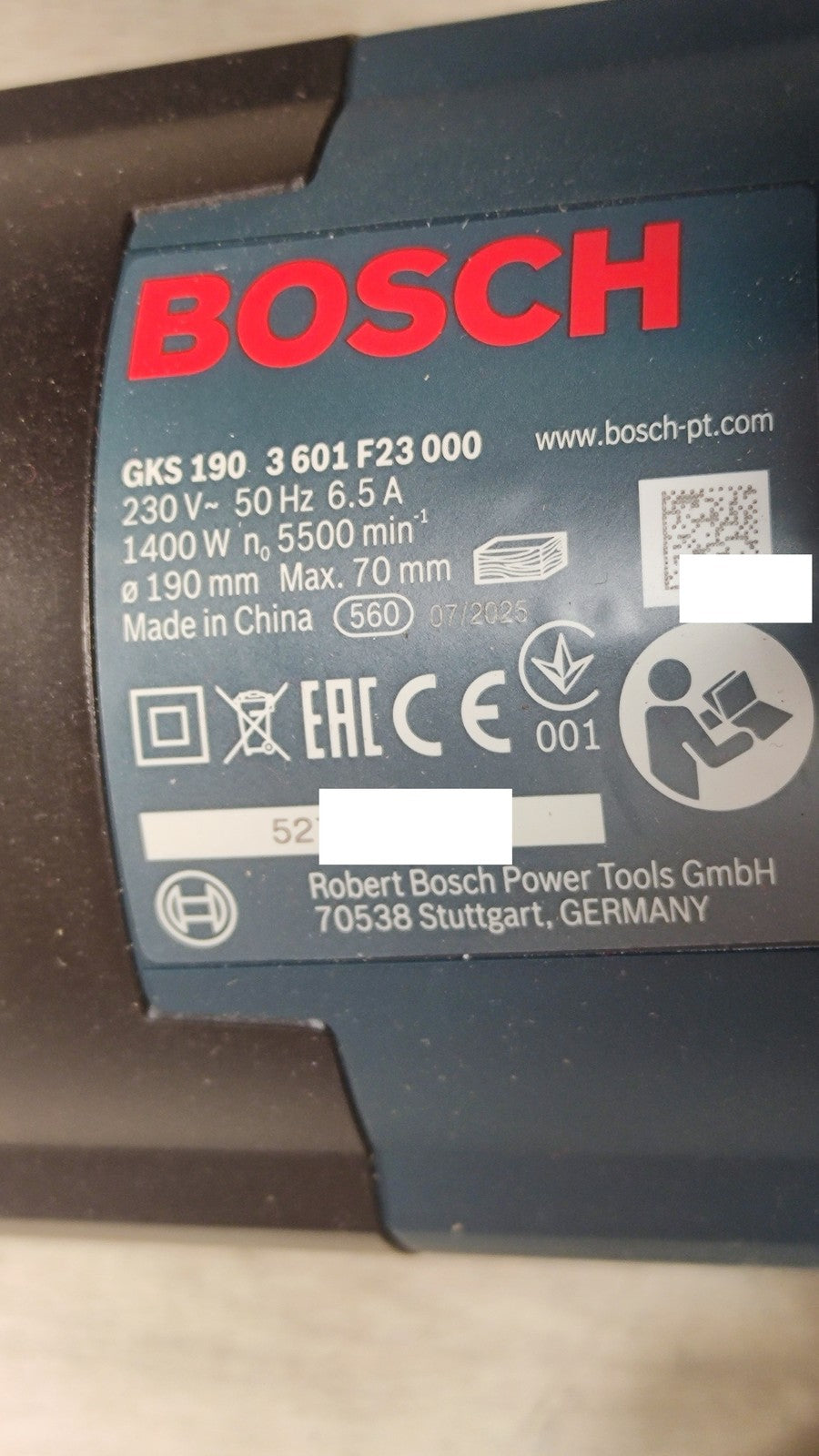 Bosch Professional GKS 190 Elektro-Handkreissäge 1400W, I38199
