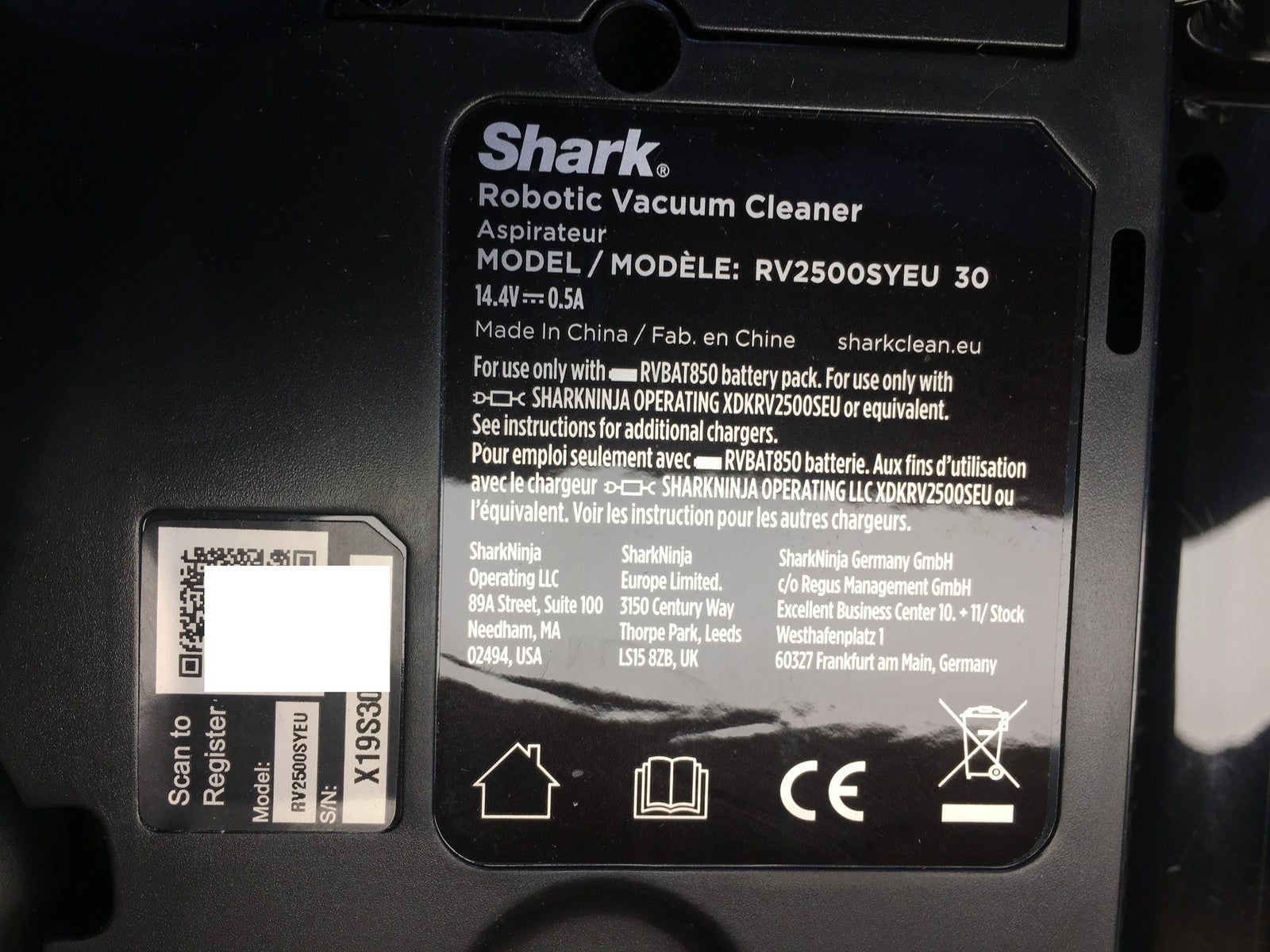 Shark RV2500SYEU selbstentleerender Staubsauger-Roboter, I37828